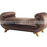 Superior And Luxurious Brown Color Wooden Hand Made Corner Sofa Set With Cushions/Pillows(MOQ=1 SET) thumbnail-3