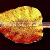 New Design Corporate Gift Item, Return Gift, Home Decoration Brass Gold Plated Tray thumbnail-1