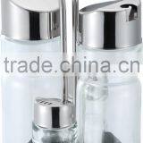 Glass & Stainless Oil Vinegar Salt and Pepper Set thumbnail-1