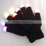 Wholesale LED Light Gloves, Black Acrylic Touch Screen Gloves, Custom Fashion Black Gloves thumbnail-2