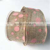 Cheap Wholesale 100 Linen Fabric for Gift Ribbon thumbnail-3