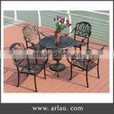 Arlau Cast Aluminum Patio Table and Chairs Set thumbnail-1
