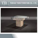 Small Hand Craved Travertine Leisure Top End Table thumbnail-1