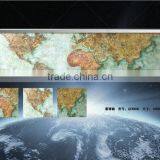 Framed Handmade Landscape Oil Painting World Map for Home Decoration thumbnail-2