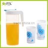 High Quality PP Water Jug Sets Plastic Cold Kettle Juice Bottle Tea Bottle With Cups thumbnail-3