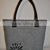 2017 New Model Customized Logo Eco Handmade Felt Lady Bag Handbags Non Woven Women Shopping Bags China Suppliers thumbnail-1