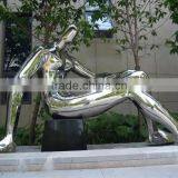 Stainless Steel Sculpture Naked Women Sitting on Ground Hebei Manufacturer thumbnail-1