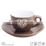 Heart Design Personalized Tea Cups & Saucers thumbnail-2
