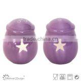 New Design Ceramic Salt and Pepper Shaker,Customized Stoneware Salt Pepper thumbnail-2