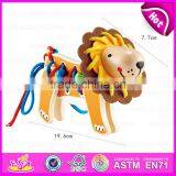 2016 Wholesale Kids Wooden Beads Threading Toy,Creative Baby Wooden Beads Threading Toy,diy Beads Threading Toy W11E045 thumbnail-3