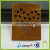 Jiamei Factory Made Label Laser Cut Embossed pu Leather Patch