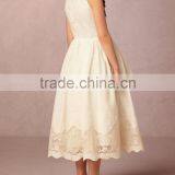Latest Children Dress Design Kids Dresses Photo Sweet Ivory Warp- Front Child Dress HSD5362 thumbnail-3