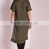 Tops for Women 2016 Plus Size Cap Sleeve Fancy Chiffon Tops HST3801 thumbnail-2