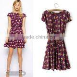 HD-D124 Elegant Fashion Floral Women Dress/casual Ladies Dress thumbnail-1