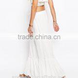 Personalized White Long Maxi Boho Skirt Models Competitive Price thumbnail-3
