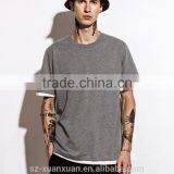 SZXX T374 Hot Manufacturer Cotton Deep Grey O-neck T-shirt Mens thumbnail-2