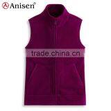 High Quality Oem Service Sleeveless Zipper-up Windproof Polar Fleece Women's Vest thumbnail-1