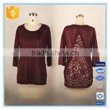 Ladies Sexy Fashion Blouse Back Lace Design Long Sleeve Korean Blouse thumbnail-1