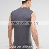 Custom Charcoal Turtleneck Sleeveless Muscle T-shirts, Sports Tank Tops Men OEM thumbnail-2