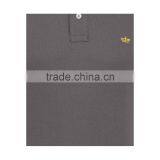 MGOO Fast Production Grey Plain Basic T Shirts Mens Solid Plain Polo Ribbed Neck thumbnail-4