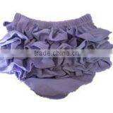 2015 Boutique New Style! Top Quality Wholesale Kids Lovely Fresh and Simple Single Color Lavender Ruffled Shorts for Baby thumbnail-1