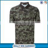 New Fashion Design Tonal Green Cotton Camouflage Mens Polo Shirt thumbnail-1