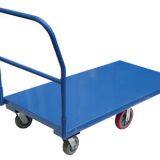 Warehouses Stainless Steel Order Picking Flatbed Cart Metal Trolley