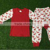 Wholesale christmas pajamas clothing children cotton outfit baby clothes christmas pajamas clothes