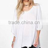 Loose Fit Oversized Dip Back Blouse Wholesale Plus Size Women Clothing 2016 thumbnail-2