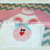 Easter Bunny Girl's Shirts Ruffle Raglan Shirt Wholesale Icing Ruffle Shirt Kids Tshirts thumbnail-1