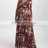 Newest Maternity Dresses With PinkBlush Burgundy Paisley Maternity Maxi Dress Women Wear WD80817-27 thumbnail-1