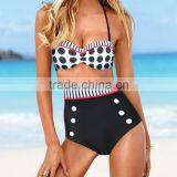 Wholesale Summer Women Sexy Black Halter Wimwear thumbnail-6