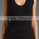 Scoop Neck Tank in Black thumbnail-2