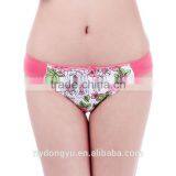 Outsanding Blue Poeny Cotton Brief Panties/yje Wholesale Plus Size Sexy Cotton Breathable Underwea Panties/mulit Color