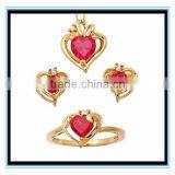 Hot Sale Fashion Jewelry 2016 18k Gold Plated Crystal African Bridal Jewelry Set XP-PR-0195