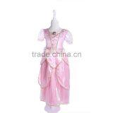 Hot Selling Pink Long Princess Costume for Girls Simple Design Princess Costume thumbnail-1