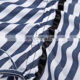 Belle Poque Striped Gathered Steampunk Vintage Gothic Style White High-Low Skirt BP000345-1 thumbnail-5