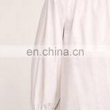 Top Sell Latest Fashion Design 3/4 Sleeve Casual off Shoulder Lady Cotton Blouse thumbnail-3