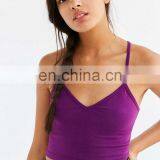 Many Colors Avaliable Plain Halter Neck Crochet Back Sleeveless Crop Top for Women thumbnail-4