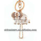 Elephant Child and Mother Cute Rhinestone Keychains CD-KD015 thumbnail-1
