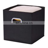 Colorful cardboard book archive office non woven foldable storage box with lid foldable storage cube