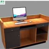 Antique Reception Counter Desk Solid Wood Table Checkout Counter thumbnail-2