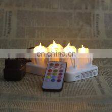 2020 Amazon Hot Seller 6 Packes Electric Flame Design Led Candle Rechargeable With Remote for Holiday Decoration thumbnail-4