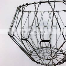 Foldable Organizer Storage Basket Wholesale Home Mesh Food Clothes Gift Desk Folding Metal Baskets thumbnail-4