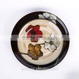 16-piece Reactive Glaze Stoneware Dinnerware Set With Poppy Hand Printing thumbnail-6