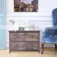 Sideboard Chest of Drawers 4 Drawers Wood Grey White Urban Style Entrance Bedroom thumbnail-2