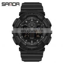 SANDA 3099 Lover's Sanda Couples Digital Quartz Watch Sport Watches LED 50M Waterproof Casual Shock Male Clock China Plastic