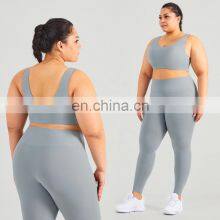 2 Piece Women Breathable Yoga Sets Fitness Cloud Feeling Wear Plus Size Sport Suit thumbnail-5