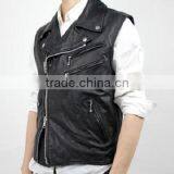 Motorbike Leather Vest YKK Zippers thumbnail-1