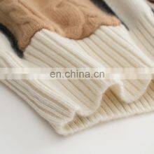 Women's Customized V-Neck Cardigan Wholesale Casual Solid Pattern Chunky Knit Button Winter Cashmere Sweater thumbnail-4